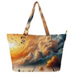 Nature Storm Painting Full Print Shoulder Bag