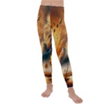 Nature Storm Painting Kids  Lightweight Velour Leggings