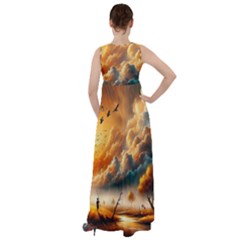 Empire Waist Velour Maxi Dress 