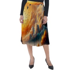 Classic Velour Midi Skirt  