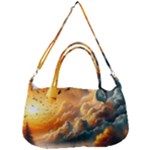 Nature Storm Painting Removable Strap Handbag