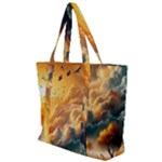 Nature Storm Painting Zip Up Canvas Bag