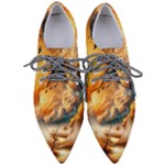 Nature Storm Painting Pointed Oxford Shoes