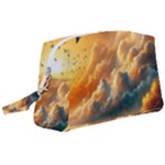 Nature Storm Painting Wristlet Pouch Bag (Large)