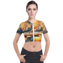Short Sleeve Cropped Jacket 