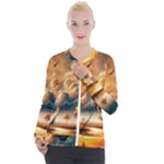 Nature Storm Painting Casual Zip Up Jacket