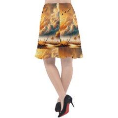 Fishtail Chiffon Skirt 