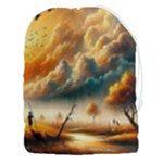 Nature Storm Painting Drawstring Pouch (3XL)