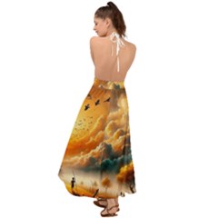 Backless Maxi Beach Dress 