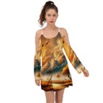 Nature Storm Painting Boho Dress