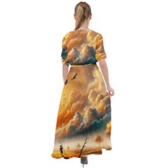 Waist Tie Boho Maxi Dress 