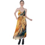 Nature Storm Painting Tie Back Maxi Dress