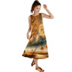 Nature Storm Painting Summer Maxi Dress