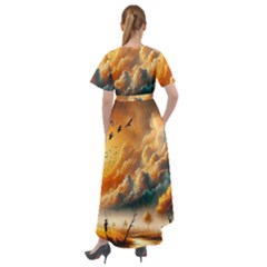 Front Wrap High Low Dress 