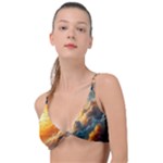 Nature Storm Painting Knot Up Bikini Top