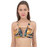 Nature Storm Painting Cage Up Bikini Top