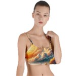 Nature Storm Painting Layered Top Bikini Top 