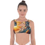 Nature Storm Painting Bandaged Up Bikini Top
