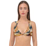 Nature Storm Painting Double Strap Halter Bikini Top