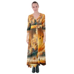 Button Up Maxi Dress 