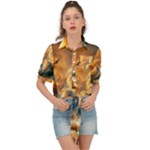 Nature Storm Painting Tie Front Shirt 