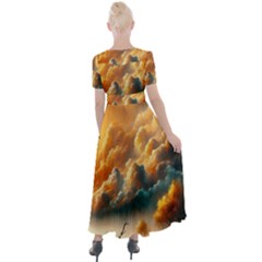 Button Up Short Sleeve Maxi Dress 