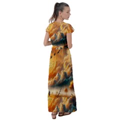 Flutter Sleeve Maxi Dress 