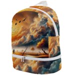 Nature Storm Painting Zip Bottom Backpack