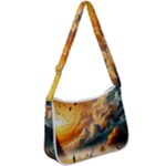 Nature Storm Painting Zip Up Shoulder Bag