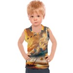 Nature Storm Painting Kids  Sport Tank Top