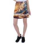 Nature Storm Painting Tennis Skirt