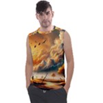 Nature Storm Painting Men s Regular Tank Top