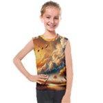 Nature Storm Painting Kids  Mesh Tank Top