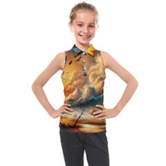Kids  Sleeveless Polo T-Shirt 