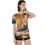 Nature Storm Painting Perpetual Short Sleeve T-Shirt