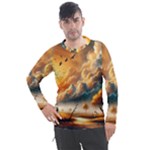 Nature Storm Painting Men s Pique Long Sleeve T-Shirt