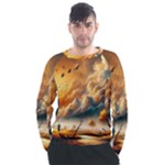 Nature Storm Painting Men s Long Sleeve Raglan T-Shirt