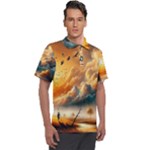 Nature Storm Painting Men s Polo T-Shirt