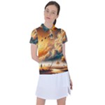 Nature Storm Painting Women s Polo T-Shirt