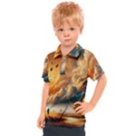 Nature Storm Painting Kids  Polo T-Shirt