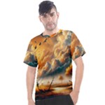 Nature Storm Painting Men s Sport Top