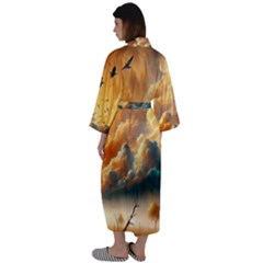 Maxi Satin Kimono 