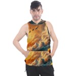 Nature Storm Painting Men s Sleeveless Hoodie