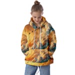 Nature Storm Painting Kids  Oversized Hoodie