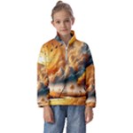 Nature Storm Painting Kids  Half Zip Hoodie