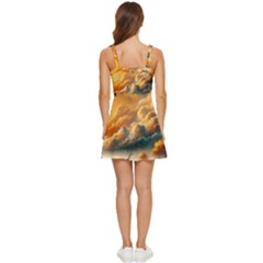 Ruffle Edge Bra Cup Chiffon Mini Dress 