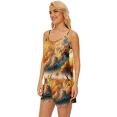 Satin Pajama Short Set 