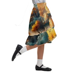 Kids  Ruffle Flared Wrap Midi Skirt 