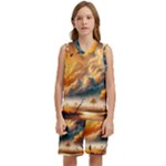 Nature Storm Painting Kids  Basketball Mesh Set