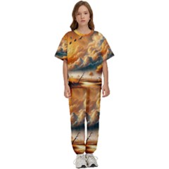 Kids  T-Shirt and Pants Sports Set 